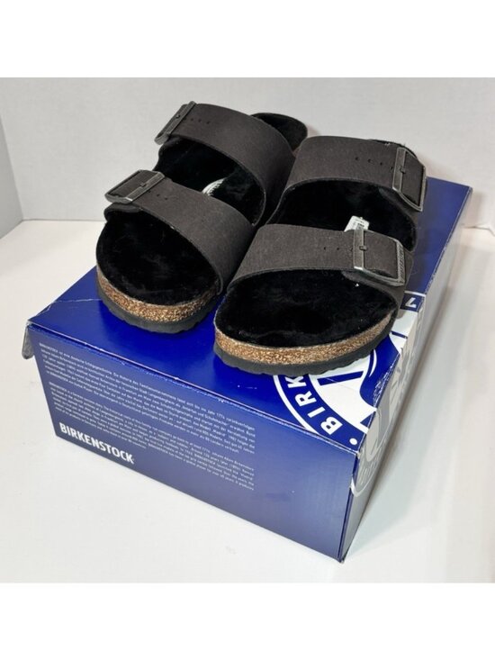 Birkenstock Shoes - Birkenstock ARIZONA FUR Shearling EU40 BLACK W9/M7 Sandals